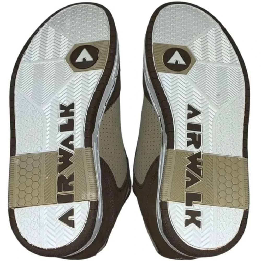 Y2K Airwalk 86 Ollie Big A Men's 9.5 Vtg 2001 Skate Shoe‎ Tan/Brown New Unused